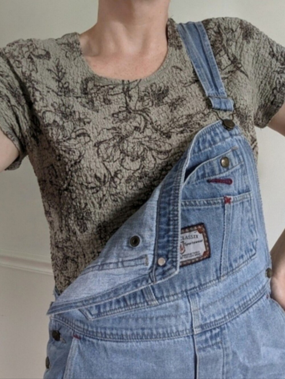 Y2K Crinkled Floral Tee